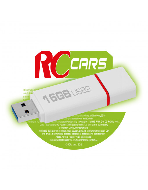 USB flash disk 16 GB se všemi ročníky RC cars