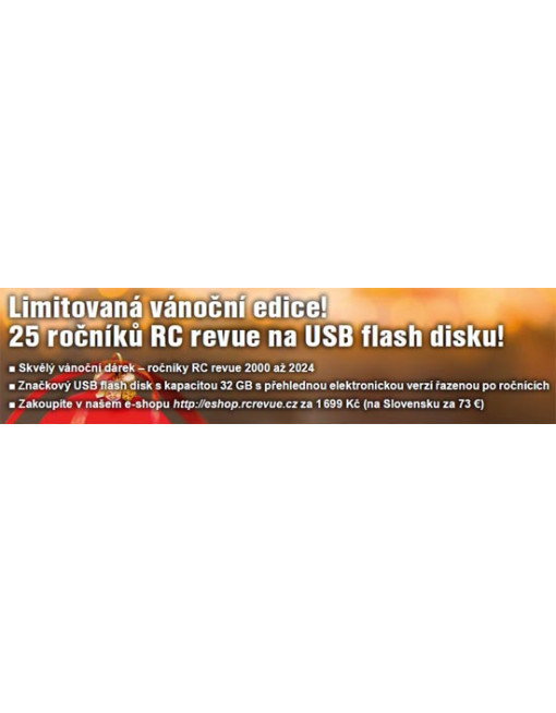 USB flash disk 32 GB s 25 ročníky RC revue